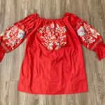 Free People  Fleur Du Jour Red Mini Dress with Pockets Size S NWOT Photo 2