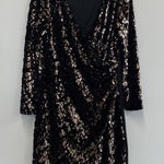 Julia Jordan - Women's Long Sleeve Rose Gold Sequin Dress - Size 14 Photo 0