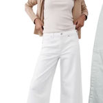 Banana Republic High Rise Wide Leg Crop Jeans White Size 0P 25P Petite Photo 0