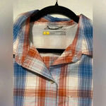 Eddie Bauer  Women Nylon Vented Activewear Adventurer Short Sleeve Shirt Size L T Photo 3