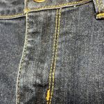 Eddie Bauer Dark Wash Curvy Bootcut 5-Pocket Tan Contrast Stitching Jeans-Size 8 Photo 13