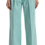 Avec Les Filles NWT High Waist Wide Leg Jeans Womens Size 24 Aloe Mist Pleated Photo 0
