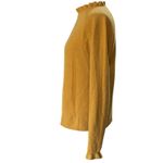 Garnet Hill  100% Cashmere Goldenrod Mustard Yellow Knit Sweater Size XS Photo 2