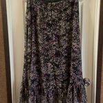 Elle  Grey/Purple Floral Print Midi High-low Skirt Size 8 Photo 7