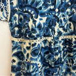 House of Harlow Melba Blue Floral Ruffle Button Front Sleeveless Mini Dress XS Photo 8
