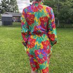 Oscar de la Renta Dress Womens Size Medium Vintage 70s NEW W TAGS Swirl Bright Photo 14