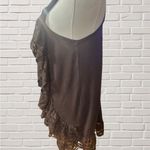 Wrangler  Studded Lace Ruffles Open Front Boho Vest Brown Size L Photo 2