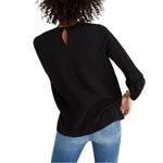 Madewell  Blouse Bell Sleeve Size XXS Black Dressy Preppy Work Top Office Shirt Photo 1