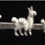 Peruvian‎ Lamas Silver Brooch 925 Photo 0