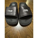 P448  Super Water Resistant Slide Sandal Women's Size 38 US‎ 7.5 Black Italy Photo 1