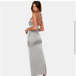 NWT OW Collection Saga Satin‎ Maxi Dress Grey Sz Medium $250 Gray Photo 1