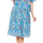 J. McLaughlin Womens Modal Silk Blend Bells Beach Neo Sanibel Wrap Dress Size S Photo 0