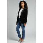 CAbi  Velvet Satin Dinner Jacket Blazer Womens 8 NYE Party Gala Black Photo 1