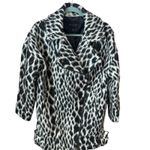 Banana Republic Snow Leopard Print Cocoon Jacket Wool Alpaca Blend Size XS Photo 2