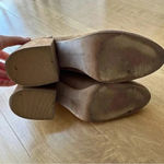 Lucky Brand Ravynn Brown Faux Suede and Leather Block Heel Booties, Tan, 10 Photo 11