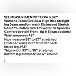 Terra & Sky Womens Jeans Size 26W High Rise Straight Leg Med Wash Distressed New Photo 7