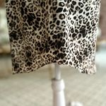 Vince Camuto  Tan Black Leopard Animal Print Roll Mini Dress 12 Photo 7