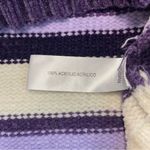Carolyn Taylor  Purple Striped Crew Neck Sweater Photo 3