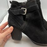 Sam Edelman Black Suede Ankle Boots Buckle Western Booties Womens 8 Photo 1