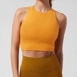 Athleta Yellow Conscious Crop High Neck Racerback Sports Bra Photo 0