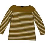 Lafayette 148 New York Wes Boat Neck 3/4 Sleeve Breton Striped Top - Small Photo 5