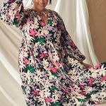 Eloquii NEW floral print long puff sleeve dress, 14 Photo 0