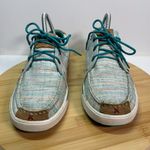 Twisted X  Women 7 Blue White Hooey Loper Shoes Moc Toe Casual Lace Up Western Photo 4