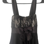 DEB Y2k 2000s Small Black Lace Fairy Grunge Goth Chiffon Whimsygoth Mini Dress Photo 0