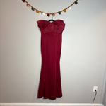 Chicwish  Bowknot Strapless Mermaid dress in Burgundy Photo 1