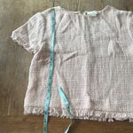 Kate Spade Blush Fringe Textured Blouse Photo 8