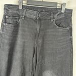 American Eagle Womens Size 8 Low Rise Baggy Wide Leg Jeans Black Wash Stretch Photo 1