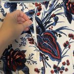 Diane Von Furstenberg  Dakota White Rose Floral Skinny Trouser Pants Size 12‎ Photo 6