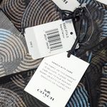 Coach  Printed Long Chiffon V Neck Dress Silk Midi Short Sleeve Womens 0 Party Photo 5