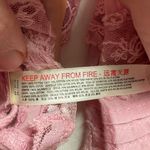 Free People  Intimately Eloise Pink Lace Pintuck Bodysuit Blouse Top Size Medium Photo 4