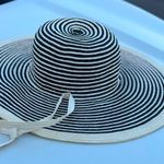 Banana Republic Striped Black and White Sun Hat Photo 0