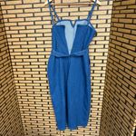 Derek Heart Derek‎ Heart Denim Crop Jumpsuit Size Large Photo 1