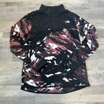 The North Face  Black Pink Patterned 1/4 Zip Fleece Pullover Women's S2 Photo 0
