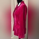 Ellison NWT  Fuchsia Crushed Velvet Blazer Photo 1