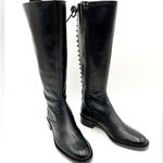 Franco Sarto  Women’s 5.5 Black Leather Tall Riding Zip Boots Lace Back N… Photo 0