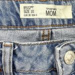 Topshop Moto Mom Light Rinse Distressed Denim Shorts Cut-Off High Waist Sz 10 Photo 5
