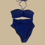 Ralph Lauren Lauren  Navy Blue Bikini Size S & 4 Photo 1