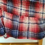 Almost Famous Plaid Red Blue White Off Shoulder Photo 2
