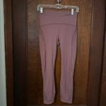 Lululemon Sz 6 Wunder Under HR Crop 23” Flk Plum Flocked Everlux Photo 3