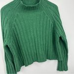 American Eagle  Green Mock Neck Sweater Size Large Soft Cozy Boho Fall Girl Photo 2