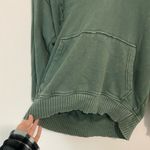 Aerie Dark Green Oversized V-Neck Hoodie size XS Photo 3
