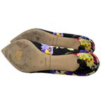 Brian Atwood Jael Kitten Heel Pumps Satin Floral Embellished Size 39‎ US 8 Purple Photo 10