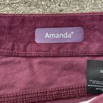 Gloria Vanderbilt  Amanda Purple Corduroy Pants Plum 14 Short NWT Photo 4