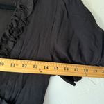 Mi Ami Black Ruffle V Neck Short Sleeve Tiered Mini Dress S Milkmaid Coquete Photo 7