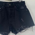 GRLFRND NEW The Helena Black Distressed Cutoff Straight Leg Denim Shorts Size 24 Photo 6