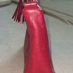 Ganson red faux leather bag purse EUC cute! Photo 9